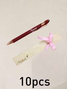 Bolígrafo con nombre personalizado, elegante estilo Aurora, bolígrafo de escritura con tarjeta de regalo con cinta, bolígrafo de firma personalizado para oficina, escritorio, diario, notas con lazo & caja de regalo, regalo personalizado para maestro, colega, graduación, cumpleaños, recuerdo único personalizable - Estilo D - Ver 17