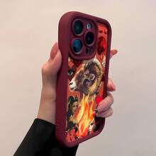Tema de collage de pasión roja de Flash Ariesfunda de teléfono Fundas compatibles con ,Apple,VIVO,OPPO,,, y Honor.Fabricadas en silicona TPU,ofrecen protección contra golpes y caídas. - Burdeos - Ver 4