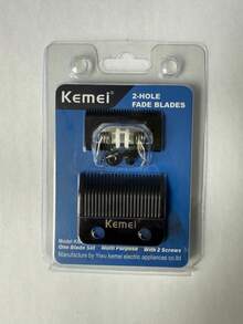 Kemei KM-2296 电动理发器原装替换刀头，理发器刀头配件替换套装，原厂零件 1 套 - 黑色 - 查看 6