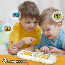 This Remote Control Toy For Babies Is Suitable For Infants 6 Months And Above. It Features Music, TV Remote Control Functions, And Is A Children's Remote Control Toy. With A Realistic Game Remote Control, Realistic Lighting And Sound Effects, Supporting English, French And Spanish, Suitable For Baby Play, And (4 Styles Available). - Multicolor - View 10
