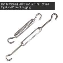 18pcs/24pcs Stainless Steel Accessories For Garden Shade Sail Triangle Rectangle Shade Cloth Installation Accessory Kit Awning Install - Stainless Steel - View 6