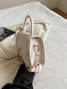 Fashionable Handbag For Women, New Vintage Versatile Saddle Bag, Crossbody Shoulder Bag, Quality Shoulder Bag - White - View 9