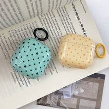 Premium 3-Farben einfarbiges Polka-Dot-Stern-Doppelschicht-IMD-Kopfhörerhülle im koreanischen Stil + Ringhalter kompatibel mit Apple Pro 3 Hülle/ Pro 2 Hülle/ Pro Hülle/ 4 Hülle/ 3 Hülle/ 2 Hülle/Modische Damen-Kopfhörerhülle/Minimalistische Kopfhörerhülle/Apple Kopfhörerhülle/Apple Kopfhörerhülle/Frühling Sommer Kopfhörerhülle/Geburtstagsgeschenk/Feiertagsgeschenk - Verschiedenfarbig - Übersicht 8