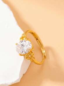 1pc Fashionable & Elegant Open Ring For Women, Suitable For Daily Wear, Gift - Gold - View 6