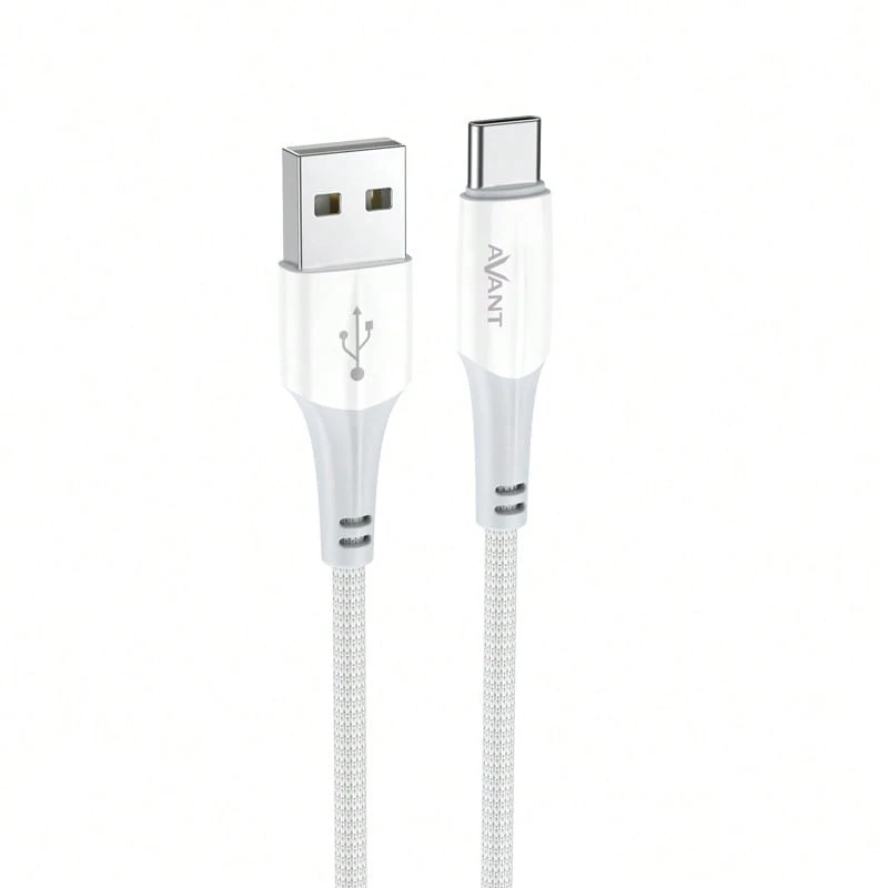 Cavo Avant da USB a Type-C, 1 m, 3A, intrecciato - Ricarica rapida - Force Edition - Bianco - Visualizzare 1