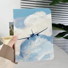 1个天空云朵飞机图案平板电脑保护套，带笔槽，兼容iPad 9.7/10.2/10.9英寸（第7/8/10代）、2022款第10代10.9英寸、iPad Air 2/4/5/11（M3 2025）/13（M3 2025）、iPad Pro 11、11（A16 2025）/Galaxy Tab S10+/S9/A9、华为MatePad - 彩色 - 查看 4