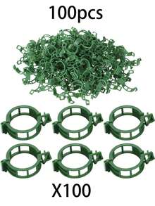 100pcs Plant Support Clips, Plastic Plant Clips, Adjustable Gardening Clips Suitable For Climbing Plants, Outdoor Grape Tomato Vines Support Clips, Reusable Clips To Keep Plants Upright, Fix Stems And Vines - A - View 11