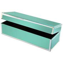 American Atelier 1280018 Rectangle Jewelry Box with Piping Teal - Verde azulado - Ver 6