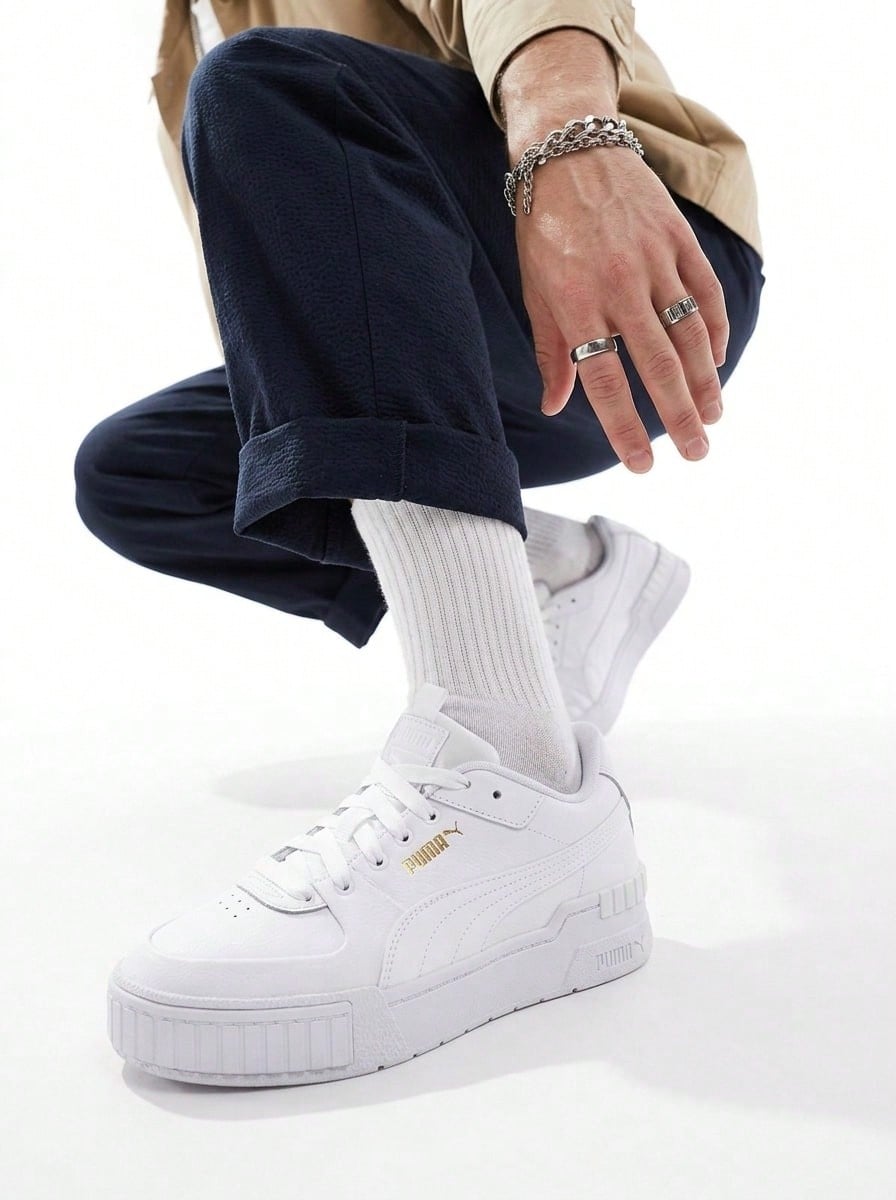 Cali Sport Women's Sneakers White Gold 373871 - 白色 - 查看 1