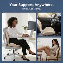 Ergonomic Seat Cushion, Office Lumbar Support Cushion, Posture Correction For Prolonged Sitting, Lumbar Support, Student Office Chair Lumbar Pad, Memory Foam Lumbar Support. - A - View 8
