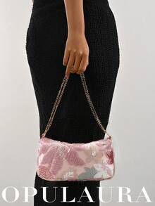 Túi đeo vai đính sequin màu hồng OpulAura 1 chiếc, dành riêng cho phù dâu, túi xách đính sequin lấp lánh, túi dự tiệc khiêu vũ, phụ kiện khiêu vũ, ví nữ thanh lịch, đồ dùng đám cưới, ví dạ hội đính sequin (Mẫu ngẫu nhiên) - Hồng - Xem 9