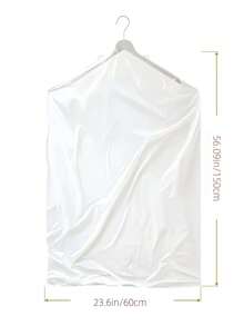 50pcs Transparent Plastic Garment Dust Cover Bags, Protective Clothing Covers For Shirts, Dresses And Coats - White - View 9