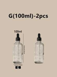 1个5毫升-100毫升刻度滴管瓶，玻璃滴管瓶，适用于试剂/眼药水/精油，可重复灌装旅行香水瓶 - 黑色 - 查看 28