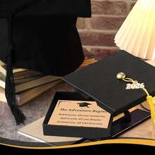 1 Set Of 2026 Graduation Cap-Shaped Gift Box, Complete With Tassel, Greeting Card And 2026 Number Pendant; Graduation Party Favor Box, Graduation Ceremony Commemorative Gift Box, Graduate Gift, Back-To-School Gift Box, Graduation Ceremony Decoration. - View 5