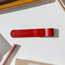本革マグネットしおり＋ペンホルダー 鉛筆 メモ Apple Pencil対応／ブッククリップ ブックマーク おしゃれなプレゼント チェリーレッド - チェリーレッド - チェックする 2