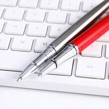 Bút bi kim loại cao cấp dành cho doanh nhân, bút ký logo tùy chỉnh với viền vàng/bạc, thích hợp làm quà tặng cho văn phòng. - 1 cái - Xem 4