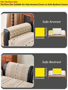 1 chiếc vỏ đệm sofa chống trượt kiểu Bohemian, chất liệu jacquard chenille, thân thiện với thú cưng và dễ vệ sinh, phù hợp cho phòng khách, phòng ngủ, bảo vệ sofa bốn mùa. - nhiều màu - Xem 32