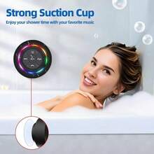 Shower Speaker Bluetooth Waterproof IP67 Certified, Mini Wireless Small Bluetooth Speaker, Portable Speaker With Suction Cup, LED And Mic For Bathroom, Crystal Sound&Bass, Ideal Gifts - 查看 5