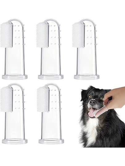 1/6/12/18pcs Dog Toothbrush Set, Dog Finger Toothbrush, Cat Finger Toothbrush, Pet Teeth Cleaning Finger Brush, Pet Teeth Cleaning Tool, Suitable For Small And Large Pets