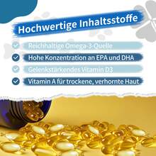 PC Petclear Petclear Lachsöl-Kapseln für Hunde & Katzen – 80 Stück | Reich an Omega-3 (EPA/DHA) | Für glänzendes Fell & gesunde Haut | Unterstützt Gelenke & Vitalität | Für alle Altersstufen - G - Übersicht 7