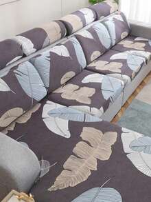 1 chiếc vỏ bọc đệm ghế sofa in họa tiết, vỏ bọc đệm ghế sofa hình chữ L, vỏ bọc đệm lưng sofa riêng biệt có thể giặt được, thích hợp để bảo vệ đồ nội thất khỏi bụi bẩn. - Màu xám đen - Xem 12