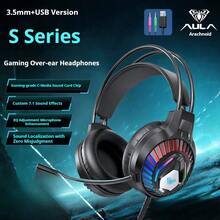 AULA S611 Wired Headset (3.5mm+USB), Noise Canceling Mic Gaming Headphones For PC - 查看 12