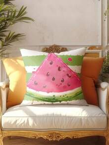 Bộ 4 vỏ gối in hình dưa hấu, khóa kéo ẩn, có thể giặt máy, dùng trang trí nhà cửa cho ghế sofa, phòng khách, phòng ngủ, không kèm ruột gối. - Nhiều màu - Xem 7