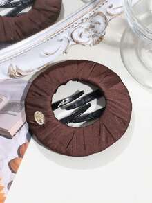 1pc Women's Fashion Flat Bun Hair Clip, Suitable For Daily Wear - Multicolor - View 13
