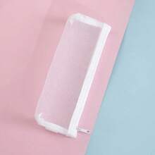 Estuche de viaje para brochas de maquillaje, neceser cosmético, organizador para hombres y mujeres, herramientas de belleza, Kit de malla, bolsa, accesorios de almacenamiento de lavado - Blanco - Ver 2