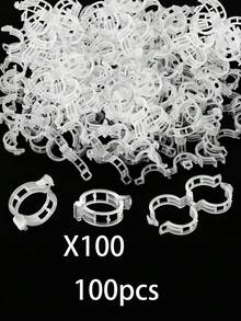 100pcs Plant Support Clips, Plastic Plant Clips, Adjustable Gardening Clips Suitable For Climbing Plants, Outdoor Grape Tomato Vines Support Clips, Reusable Clips To Keep Plants Upright, Fix Stems And Vines - A - View 13