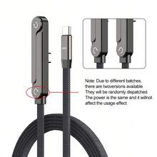Durcord 二合一 240W（最大）快充折叠支架数据线，尼龙编织线，支持快充，可折叠手机平板支架，Type-C 转 Type-C，兼容 17/16/15/Pro Max/荣耀/笔记本电脑、A5 等，高效充电线 - 彩色 - 查看 12