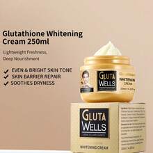 Gluta Wells 谷胱甘肽美白霜 250ml，保湿舒缓亮肤面霜，均匀肤色 - 乳霜 - 查看 2