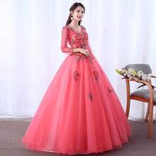 Color Yarn Tutu Dress Evening Dress - 西瓜紅 - 查看 4