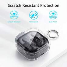 Tương thích với ốp lưng Galaxy Buds 4/Buds 4 Pro trong suốt có nhũ. - Trong sáng - Xem 2