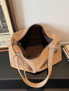 Bolso de hombro para mujer, nuevo diseño de moda, elegante y con estilo - Caqui 2 - Ver 5