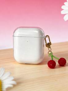 1 chiếc ốp tai nghe Bluetooth trong suốt màu hồng lấp lấp lánh kèm hình quả dâu tây, vỏ bảo vệ chống rơi vỡ, chống mài mòn, tương thích với các mẫu Pro 3/4, Pro/Pro2/3/2/1 mới. - Hồng - Xem 3