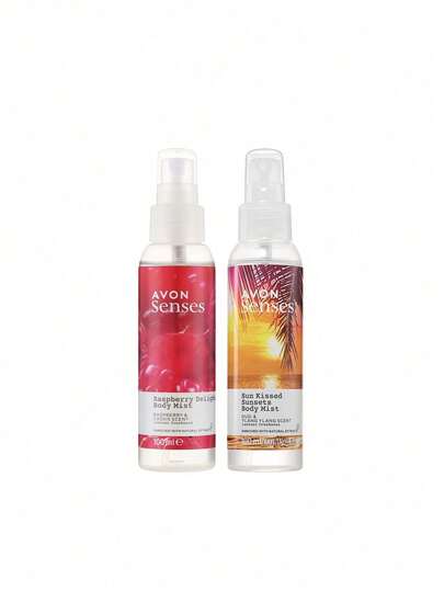Avon [Bundle] Senses Raspberry & Black Currant Body Mist 100 Ml + Sunkissed Sunsets Body Mist 100 Ml