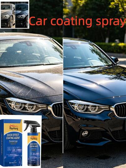 rayhong Car Coating Spray, Car Care Renewal Repair Paint Waxing Spray Coating Sealant/Car Coating Spray, One Spray One Wipe To Brighten And Enhance, Hydrophobic Anti-Pollution, Convenient Car Paint Care Brightening Tool (Random Delivery Of New And Old Models)