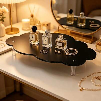 Kệ để bàn hình đám mây bằng acrylic, đa năng, thích hợp cho nhà bếp, phòng ngủ, phòng tắm, phòng học.