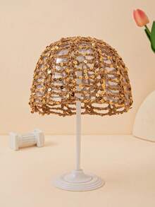 1 chiếc mũ len nữ thời trang mùa xuân/thu nhẹ, đính sequin, đan tay, thích hợp cho đi biển và phong cách boho. - A - Xem 16