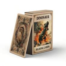 YFOPEN Dinosaur Themed Paper Playing Cards, Featuring Tyrannosaurus Rex, Pterosaur And Other Prehistoric Dinosaur Patterns, Retro Style Tabletop Card Game Suitable For Gathering With Friends - Multicolor - View 13