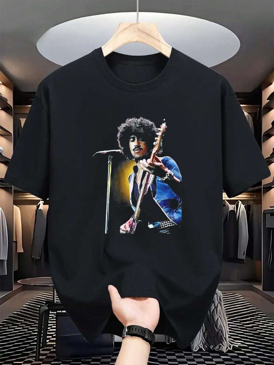 Camiseta unisex de la gira de conciertos de Phil Lynott, regalo para fans, disponible en tallas S-232XL CC107 - Negro - Ver 1