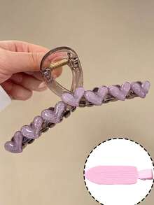 Accesoriu de păr cu gheare minimaliste, în stil coreean Y2K, culoare jeleu proaspăt, cu clips, clip occipital de dimensiuni mari, potrivit pentru femei, cadou pentru prieteni, familie, Ziua Mamei, Ziua Profesorului, clip de păr, petrecere - Multicolor - Vizualizare 12