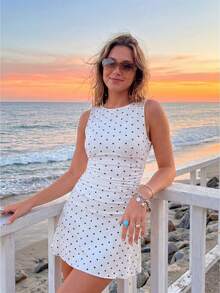 White Polka Dots