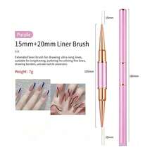 Bộ cọ vẽ móng hai đầu có nắp đậy - 5 món dụng cụ làm móng đa năng - Màu Lilac Tím - Xem 2
