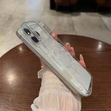 DECOPHONE 全新高端质感细圆磁吸无线充电手机壳，光滑亮泽表面，透明简约防摔全包保护壳，兼容苹果15/15 Pro Max/15 Pro/15 Plus/11/12/13/14/16 Pro Max/11 Pro/11 Pro Max/12 Pro/12 Pro Max/13 Pro/13 Pro Max/14 Pro/14 Pro Max/14 Plus/16 Pro/16 Plus、S22 S23 S24 S25 Ultra Plus Edge A15 A35 A55 A16 A26 A36 A56 透明磁吸手机壳。 - 白色 - 查看 5