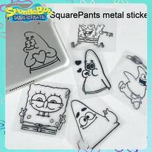 SpongeBob SquarePants 5pcs/Set Metallic Themed Stickers, Waterproof Glossy Paper Material, Suitable For Laptops, Humorous & Fun Design, Easy To Peel And Stick, Suitable For Children's Party Gifts, Easter Party Supplies And Room Decor (Random Styles) - Multicolor - View 4