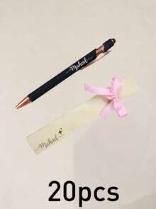 Bolígrafo con nombre personalizado, elegante estilo Aurora, bolígrafo de escritura con tarjeta de regalo con cinta, bolígrafo de firma personalizado para oficina, escritorio, diario, notas con lazo & caja de regalo, regalo personalizado para maestro, colega, graduación, cumpleaños, recuerdo único personalizable - Estilo D - Ver 18