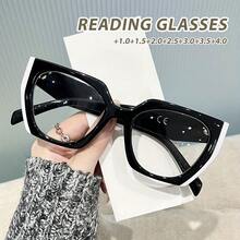1-Piece Fashionable And New Bright-Colored Women's High-End Reading Glasses, With Color Combinations That Make Your Wear More Stylish. They Enhance Your Everyday Look And Look Sophisticated Even Without Makeup. Available In Various Prescription Options, A Must-Have Holidays - 黑色 - 查看 2