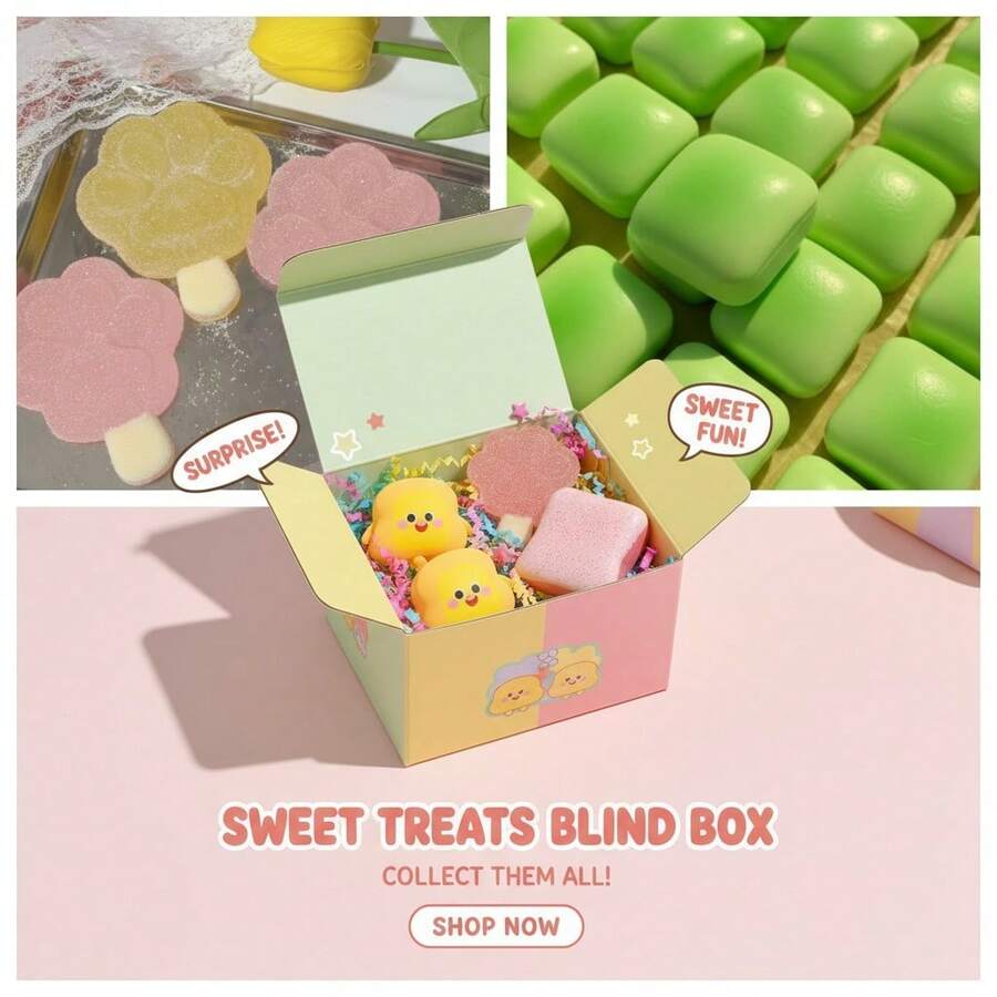 3 Draws Blind Box Squishy Toys – Mystery Random Box (Min. 2 Items Guaranteed) With Independent Odds – Surprise Stress Relief Squishy Set - Random - View 1